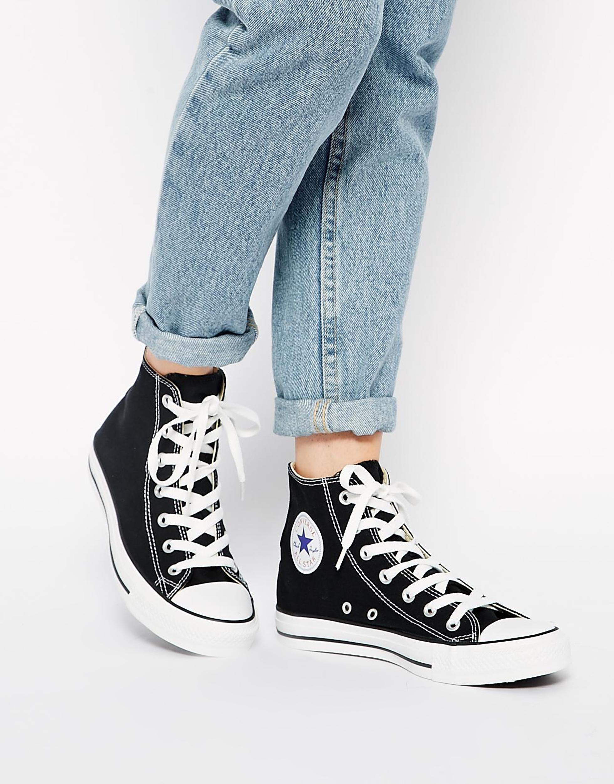 Converse All Star High Top Black Trainers - Lyst
