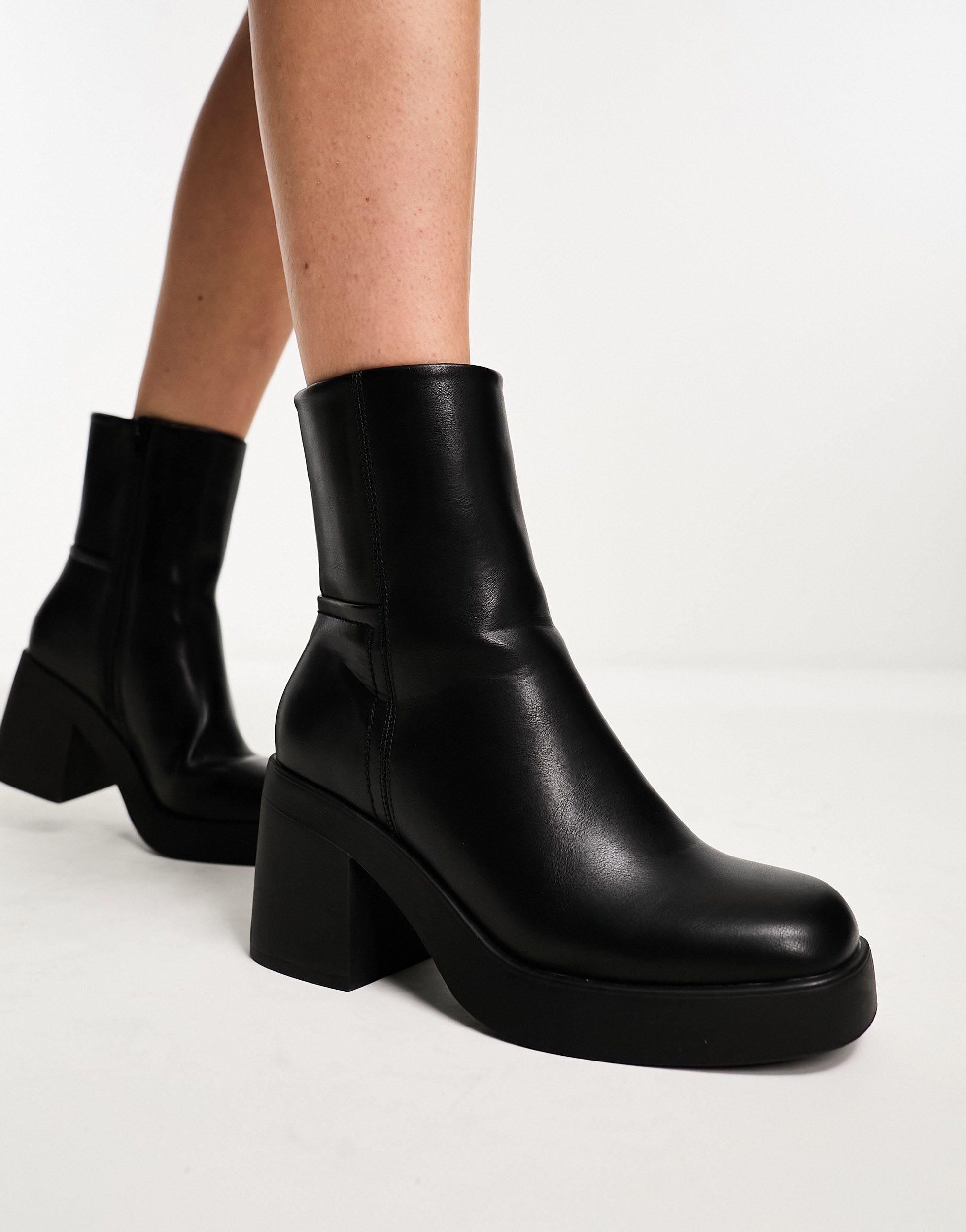 Truffle collection heeled ankle boots clearance