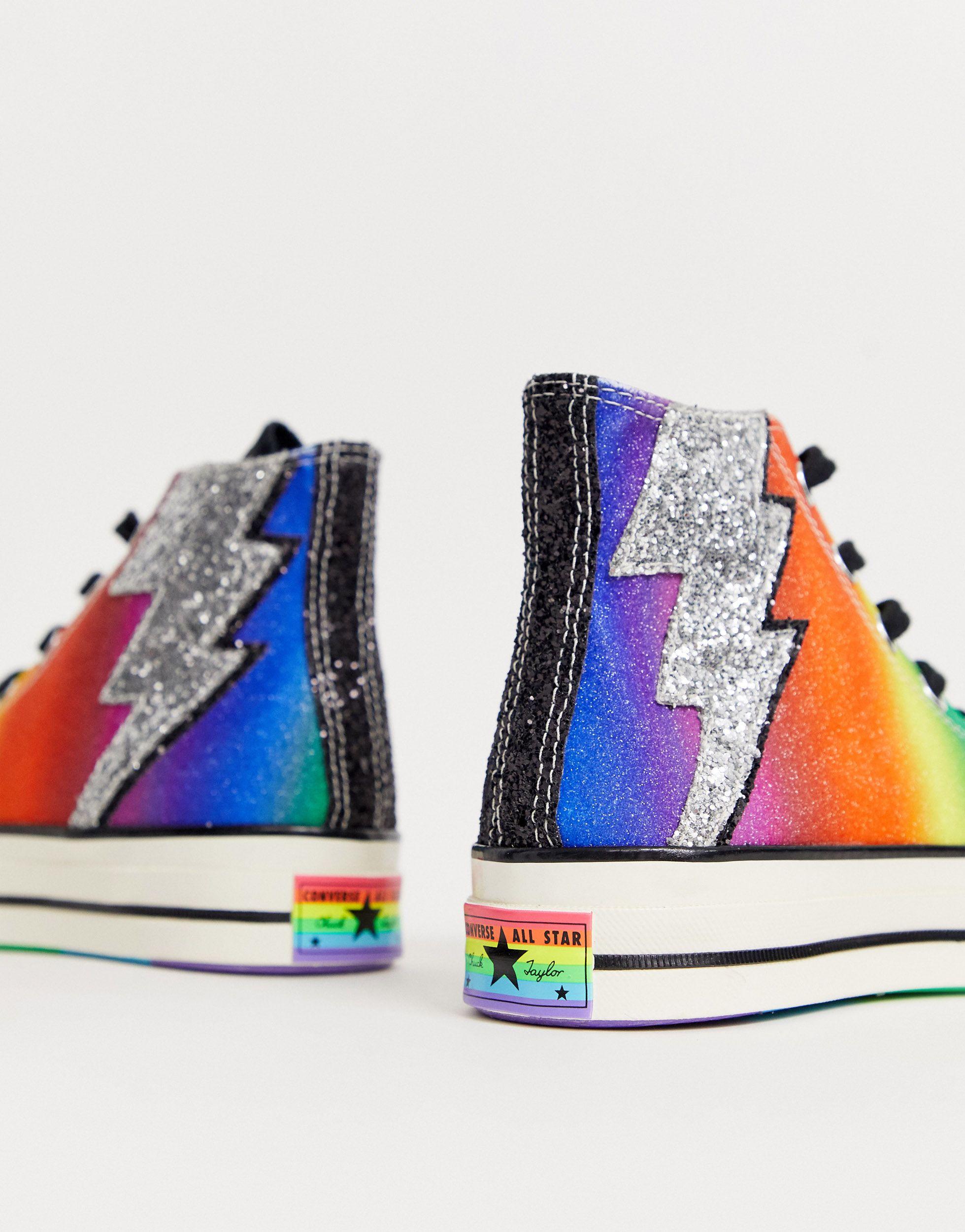 Converse Pride Chuck '70 - Hoge Sneakers Met Glitter En Regenboog | Lyst NL