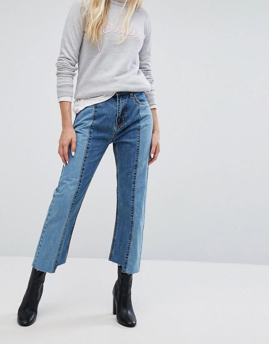 two toned mom jeans