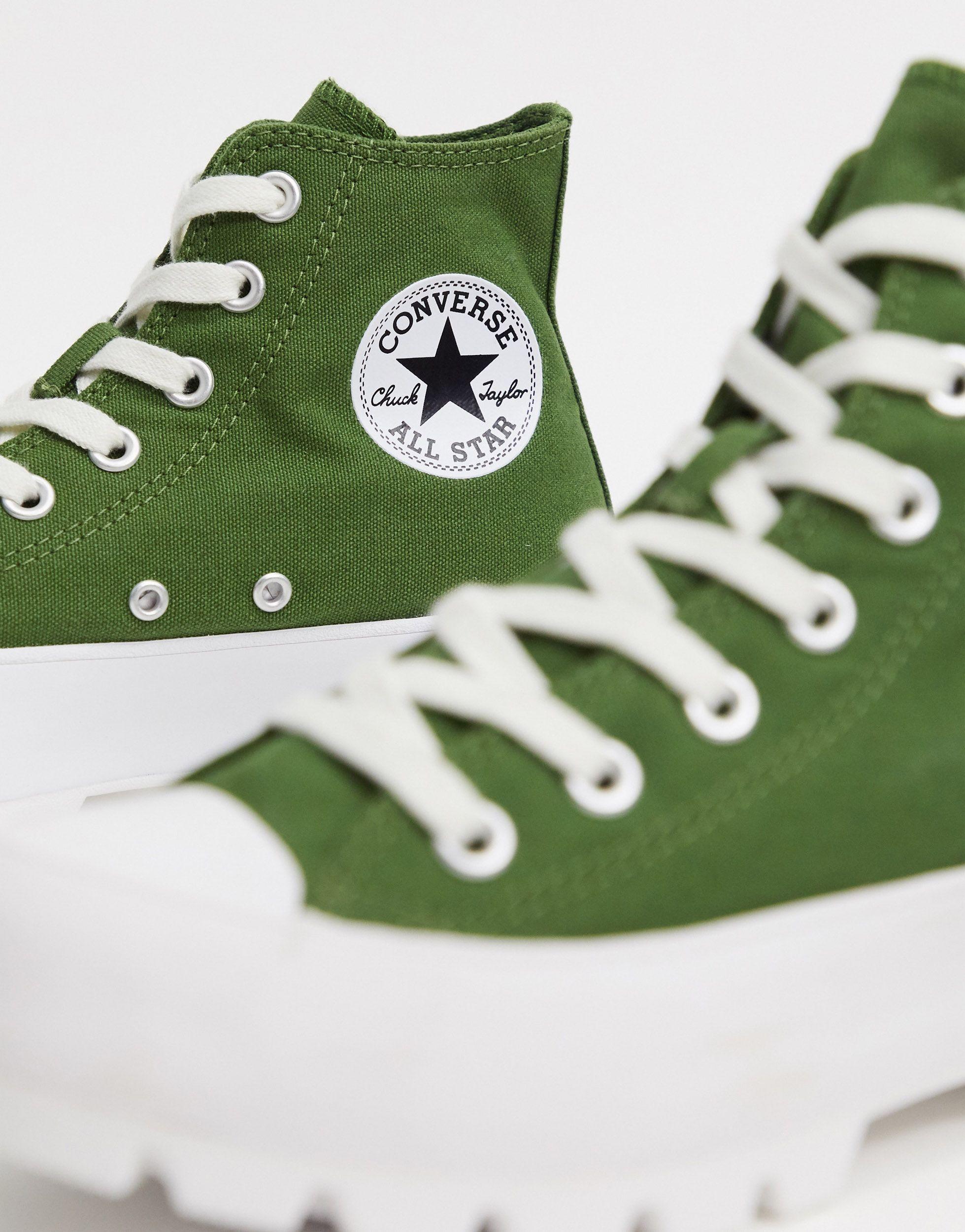 Converse Rubber Chuck Taylor Hi - E Sneakers Met Dikke Zool in het Groen -  Lyst