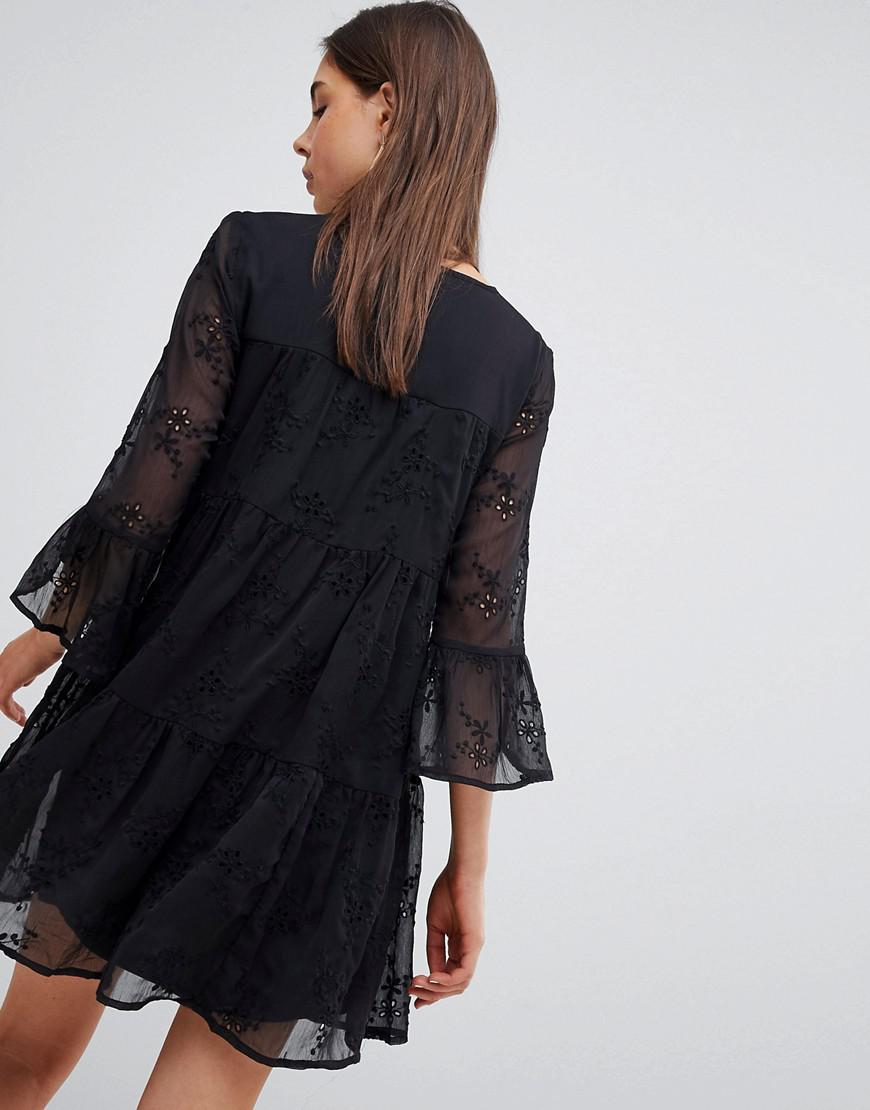 New Look Embroidered Smock Dress in 