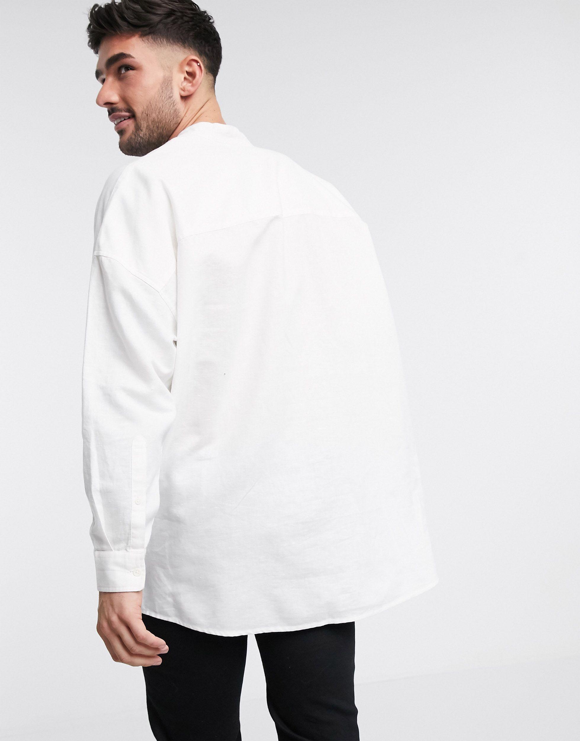 ASOS Oversized Overhead Linen Shirt in 