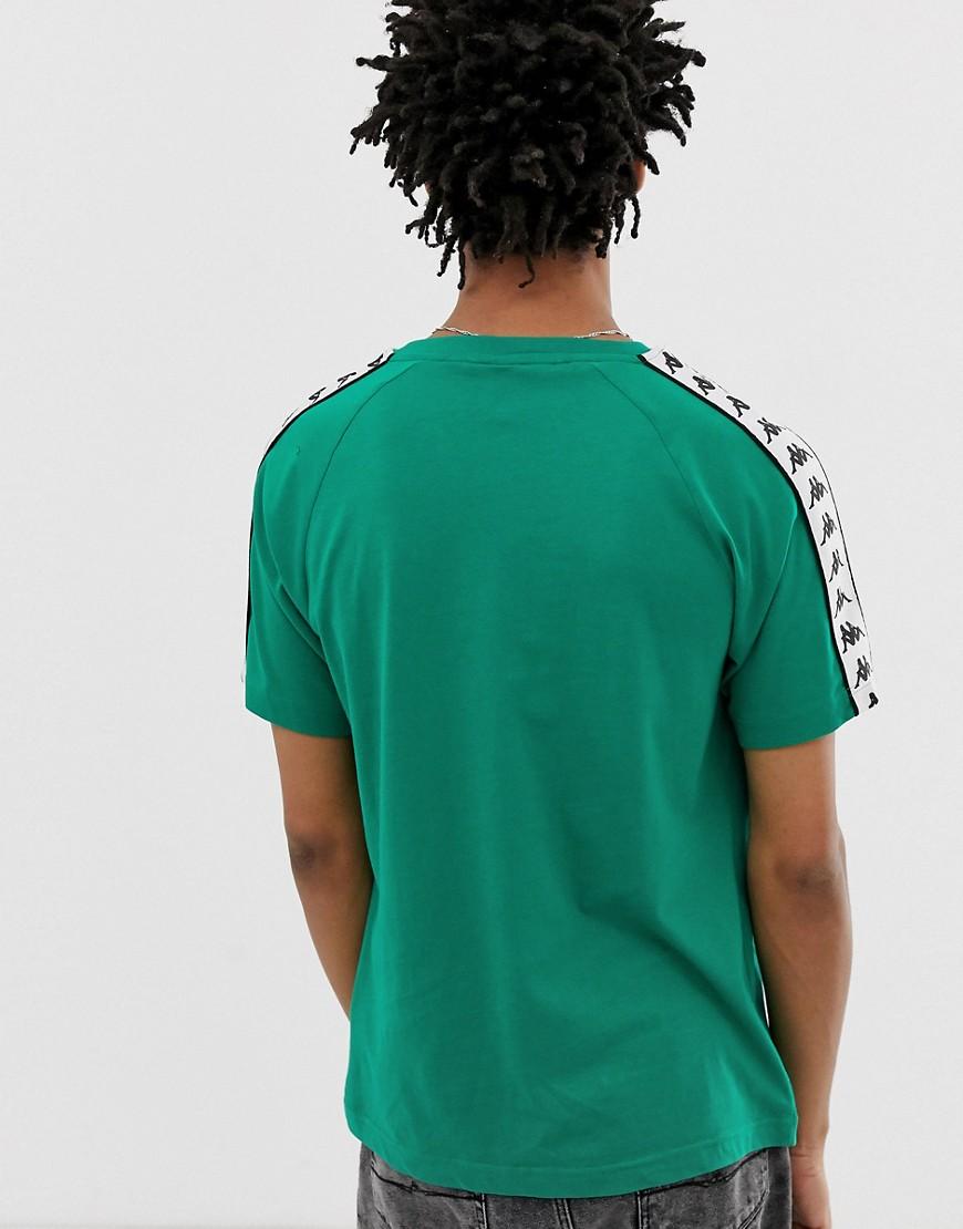 Kappa Banda Coen T-shirt With Logo Taping in Green for Men | Lyst