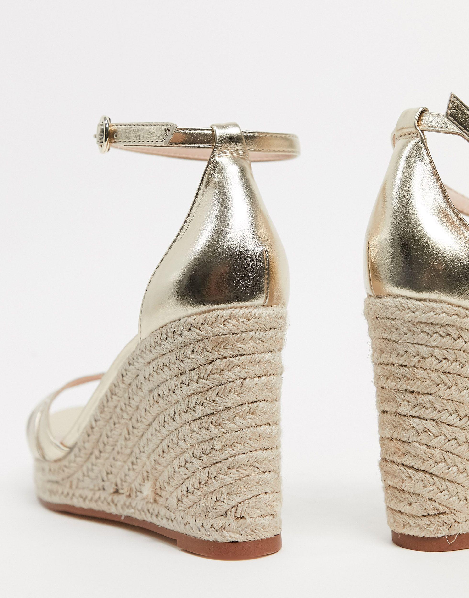 Mango Espadrille Wedges in Metallic | Lyst