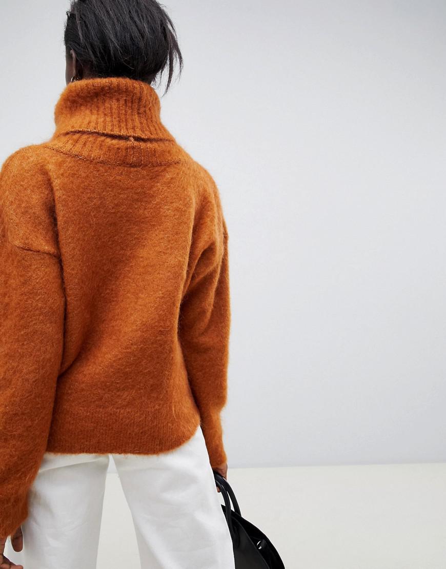 mohair roll neck jumper