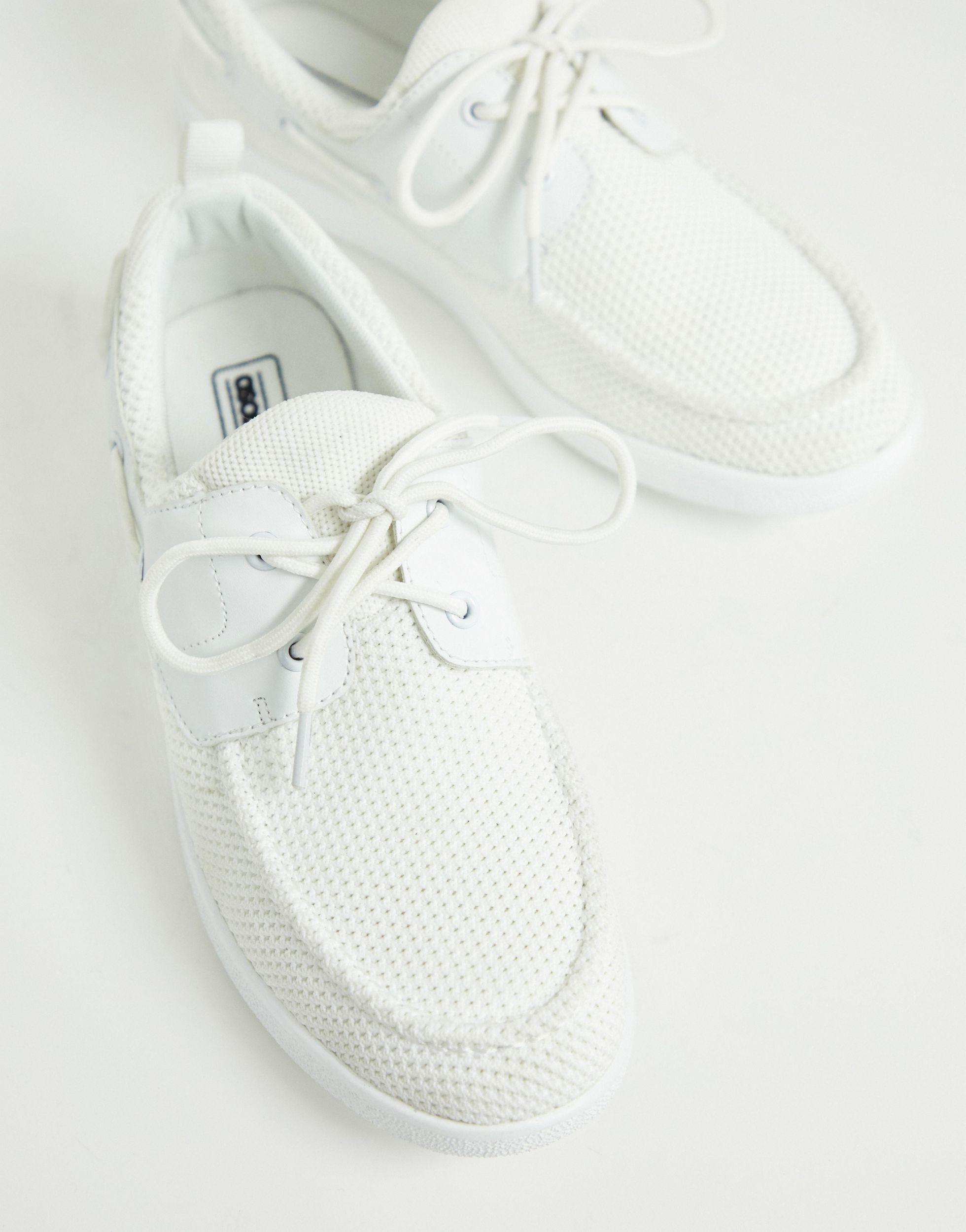 ASOS Boat Shoes in White for Men | Lyst