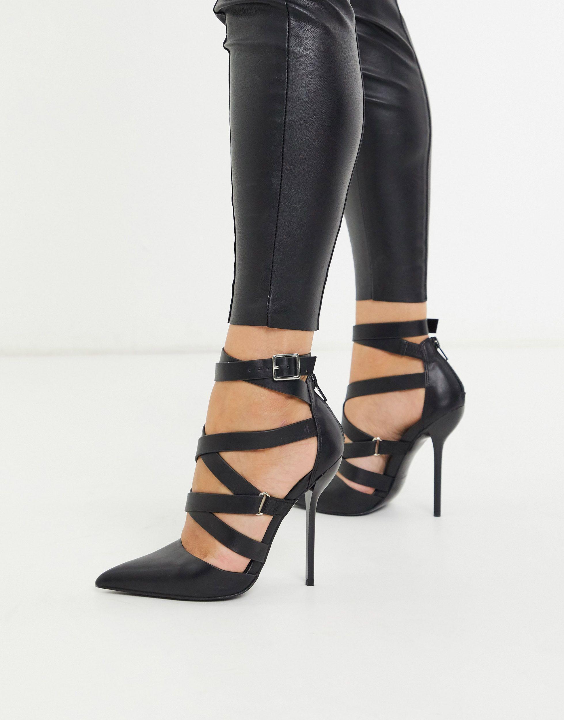 ASOS Poke - Schoenen Met Hoge Naaldhak in het Zwart | Lyst NL