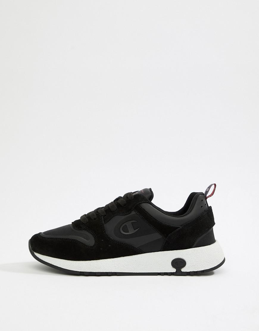 Champion Leather Vx Sneakers In Black 