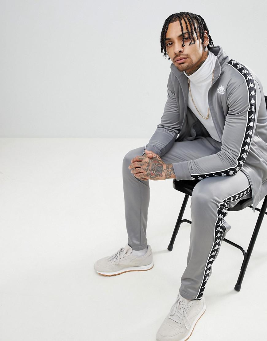 Kappa Track Jacket With Sleeve Taping In Grey in Gray for Men | Lyst