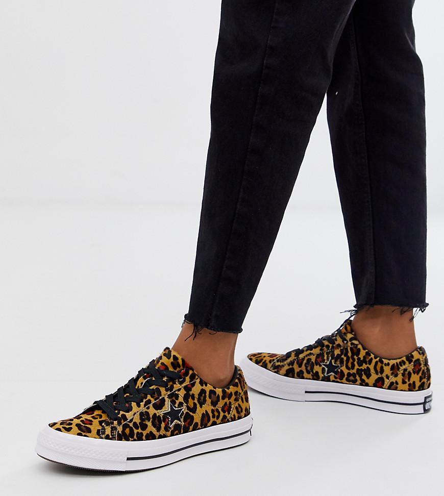 Converse Rubber One Star Pony Hair Leopard Print Trainers | Lyst