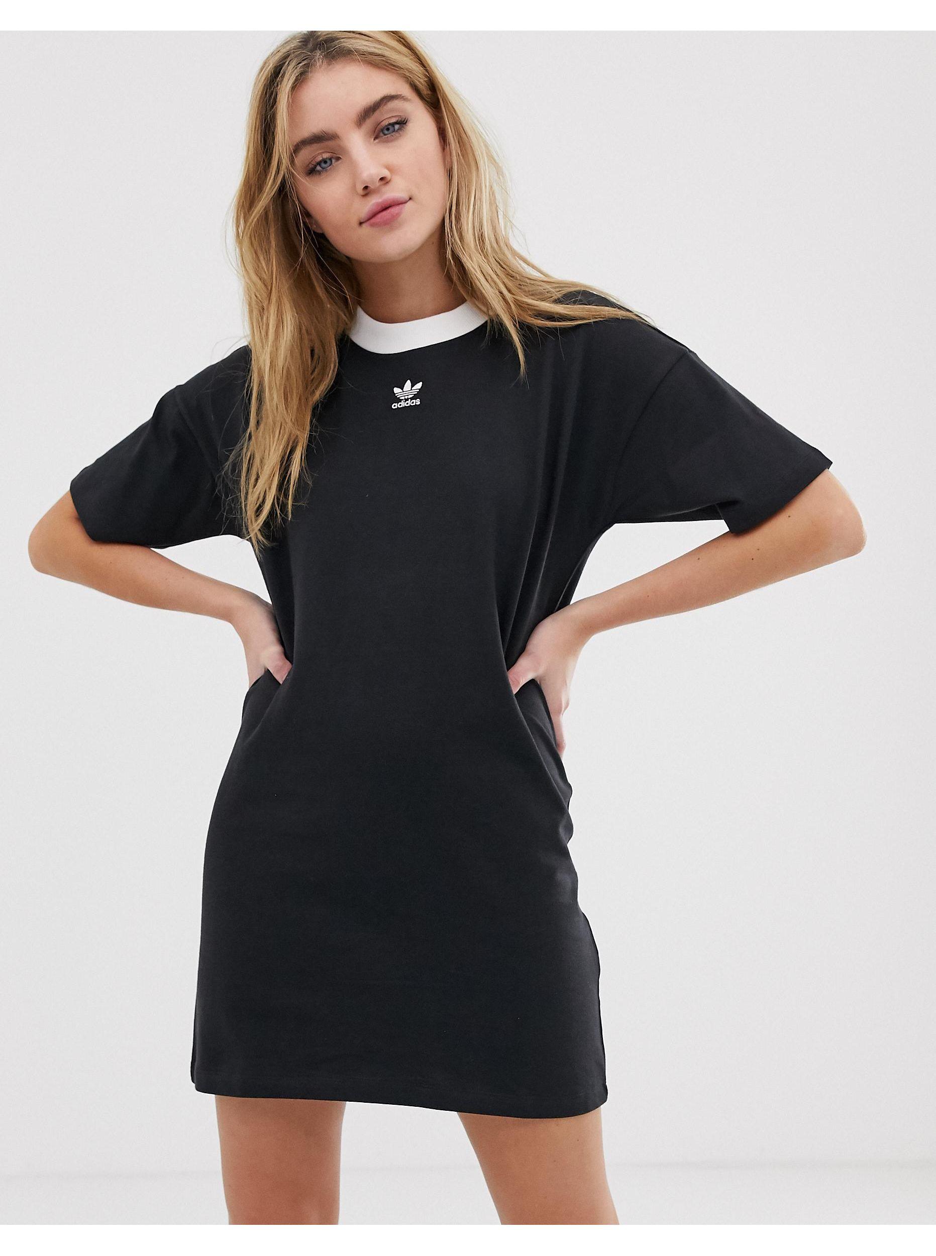 black trefoil dress by adidas
