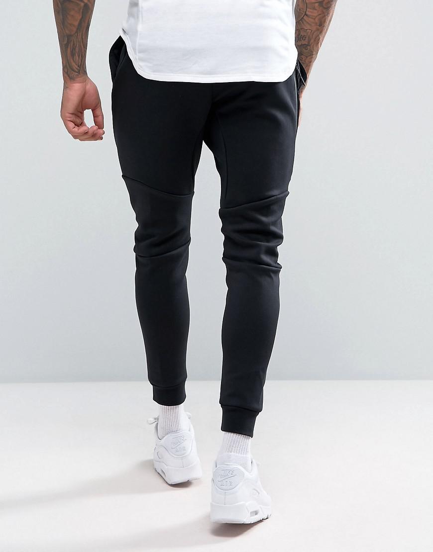 Nike Cotton Tech Fleece Slim Fit Sweatpants In Black 805162-010 for Men ...