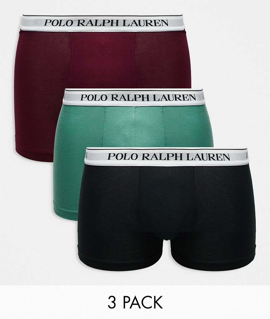 Polo Ralph Lauren 3 Pack Trunks With Logo Waistband in Purple for Men Lyst UK