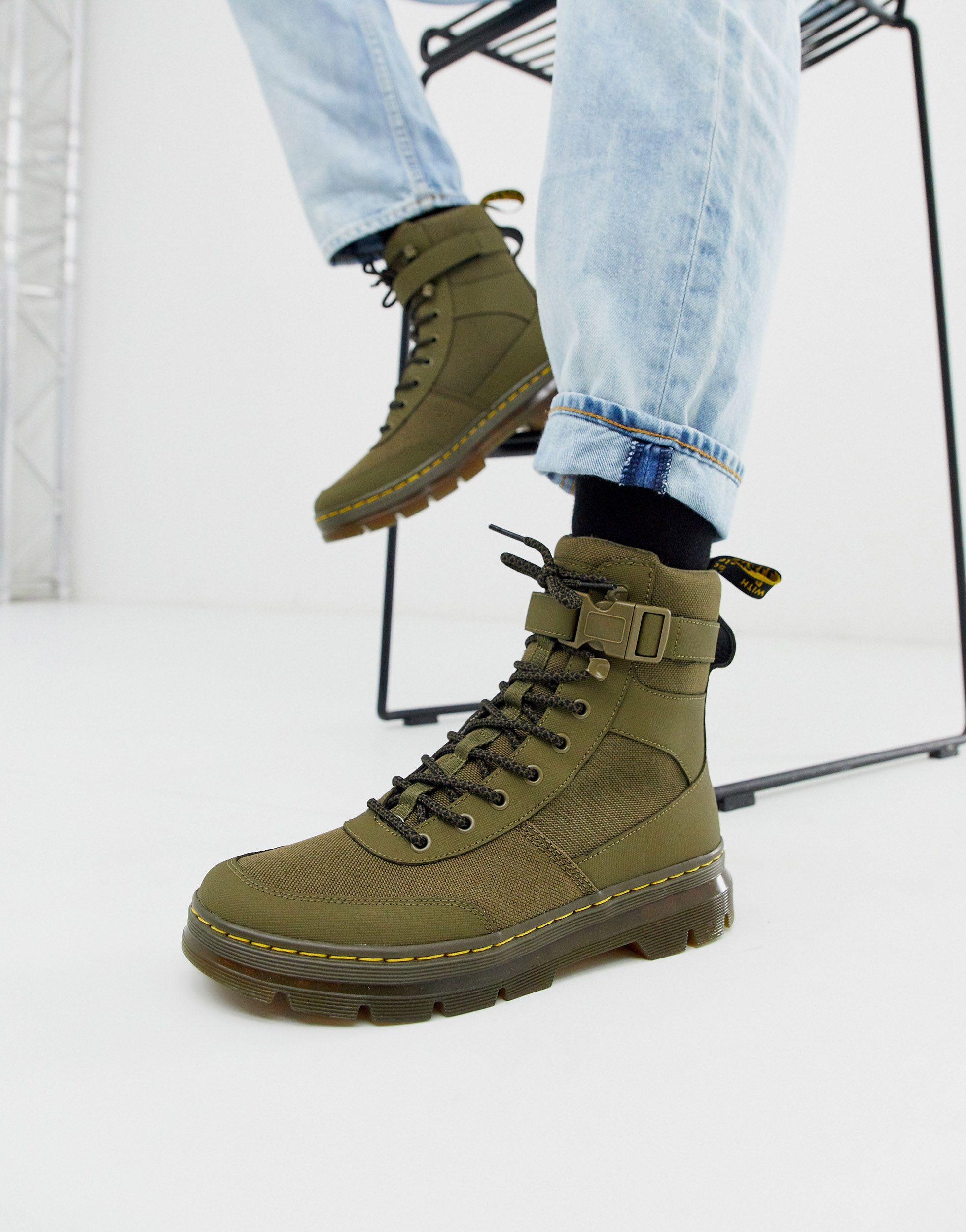 Combs Tech - Stivali kakiDr. Martens in Materiale sintetico da Uomo colore  Verde | Lyst