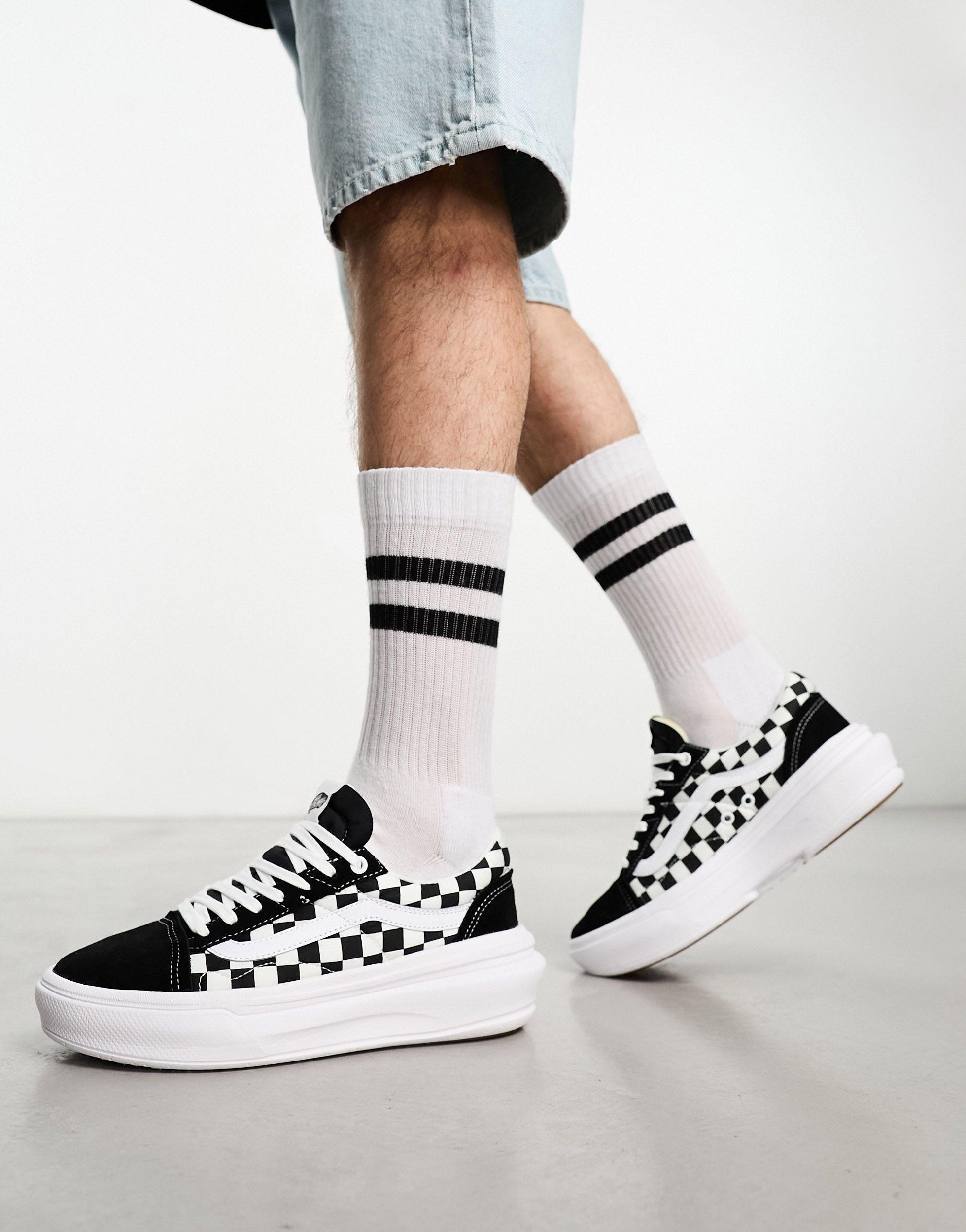 Vans Old Skool Overt Cc Checkerboard Sneakers in Black for Men | Lyst