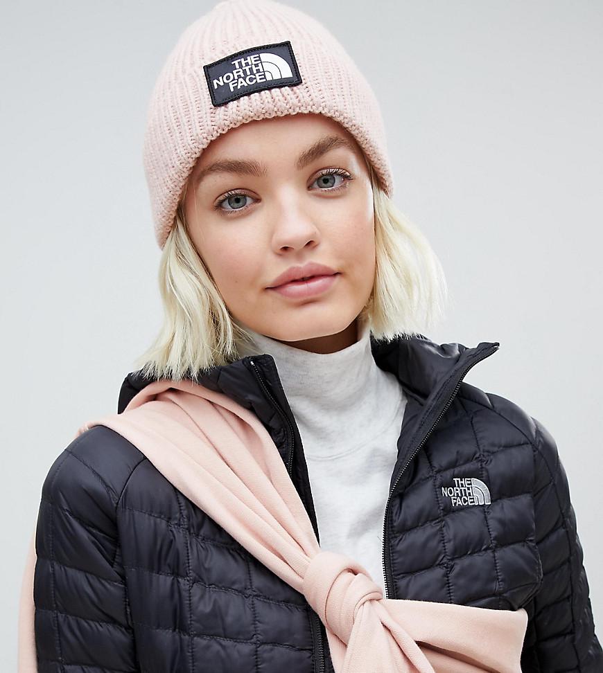 north face pink beanie