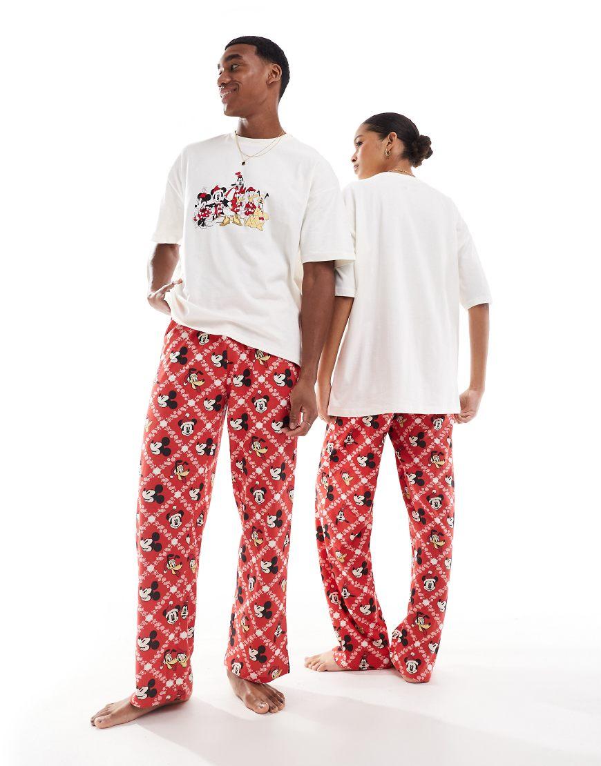 ASOS Pajama Set With Christmas Mickey And Friends Prints in Red Lyst UK