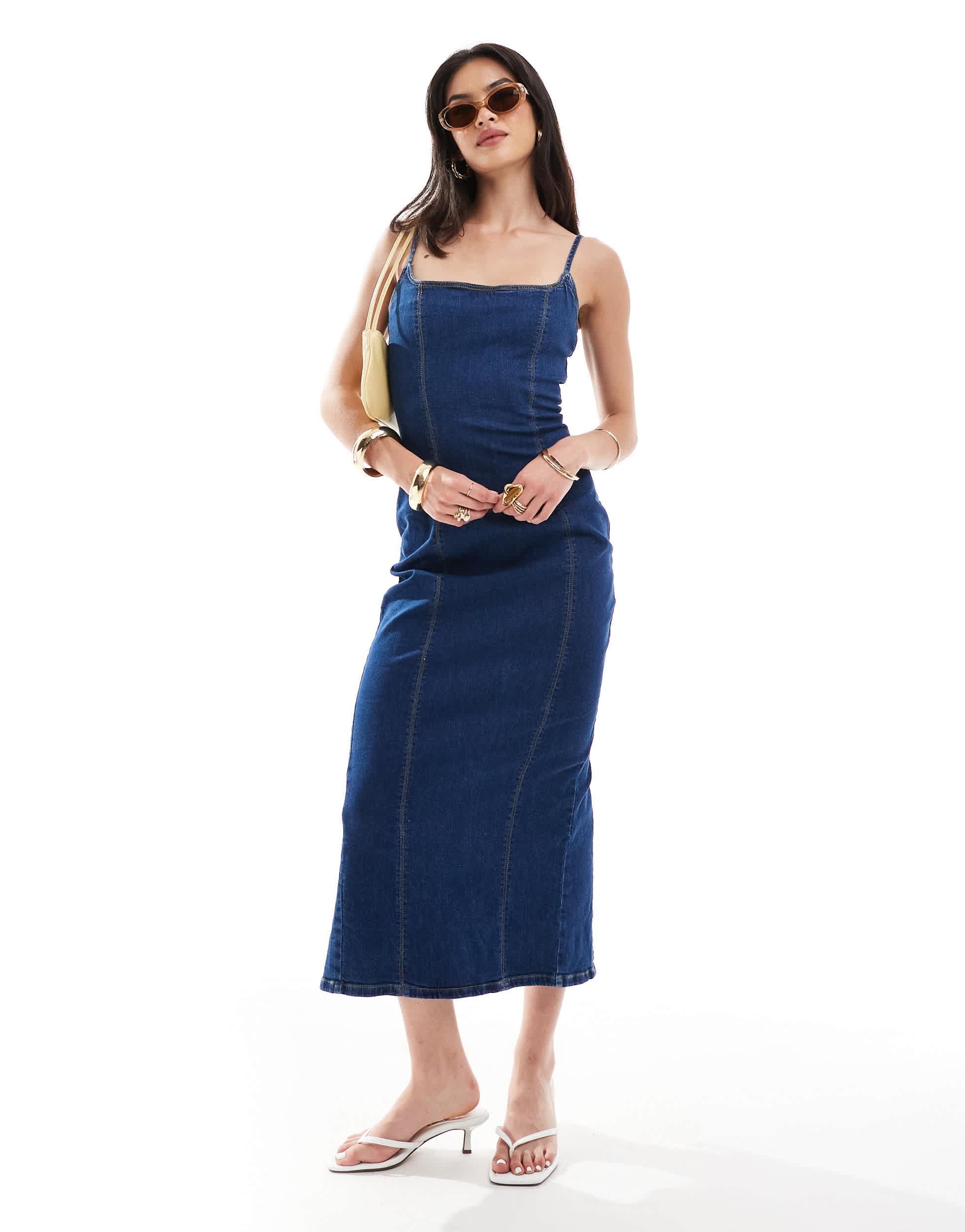 Bershka denim dress sales