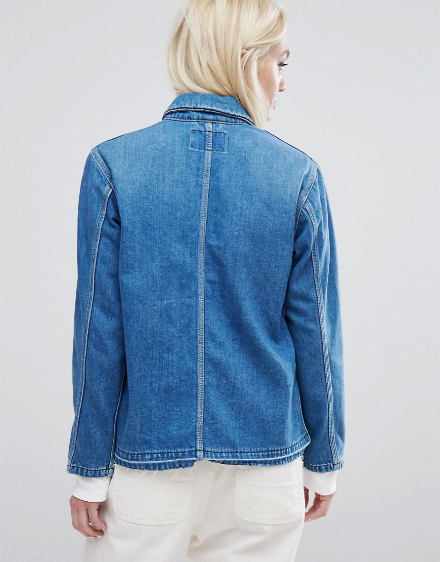 Carhartt WIP Workwear Denim Jacket With Raw Hem in Blue Lyst