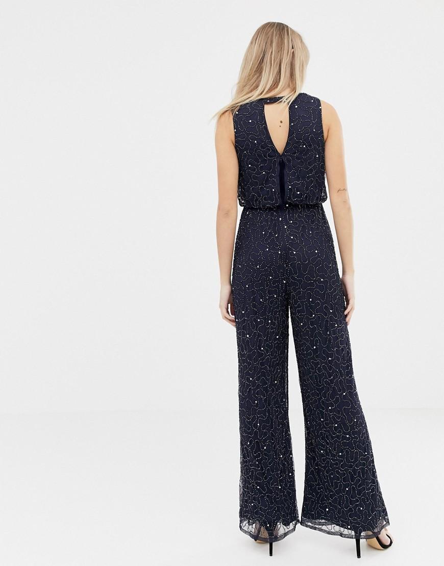 lace and beads jumpsuit