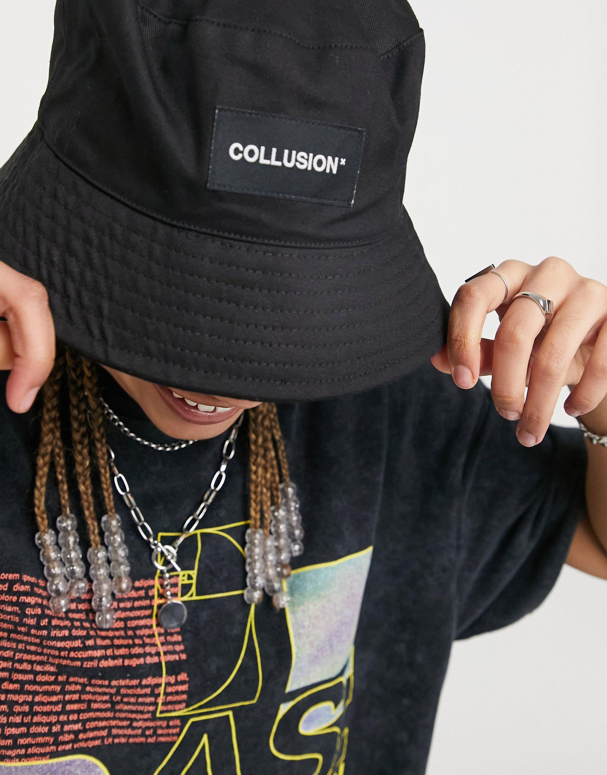 Collusion Unisex Bucket Hat With Logo 
