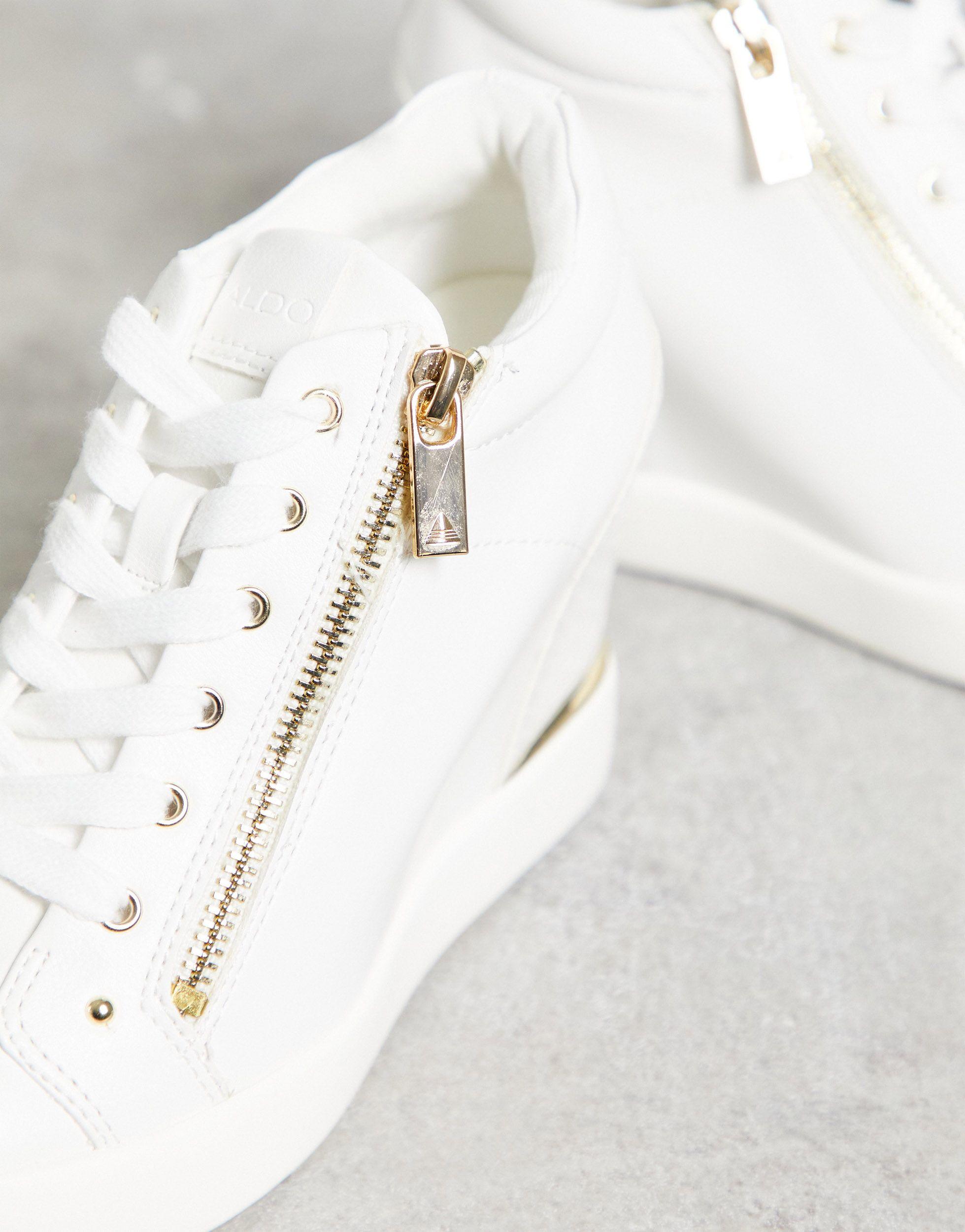 ALDO Trixie Wedge Trainers in White | Lyst Australia