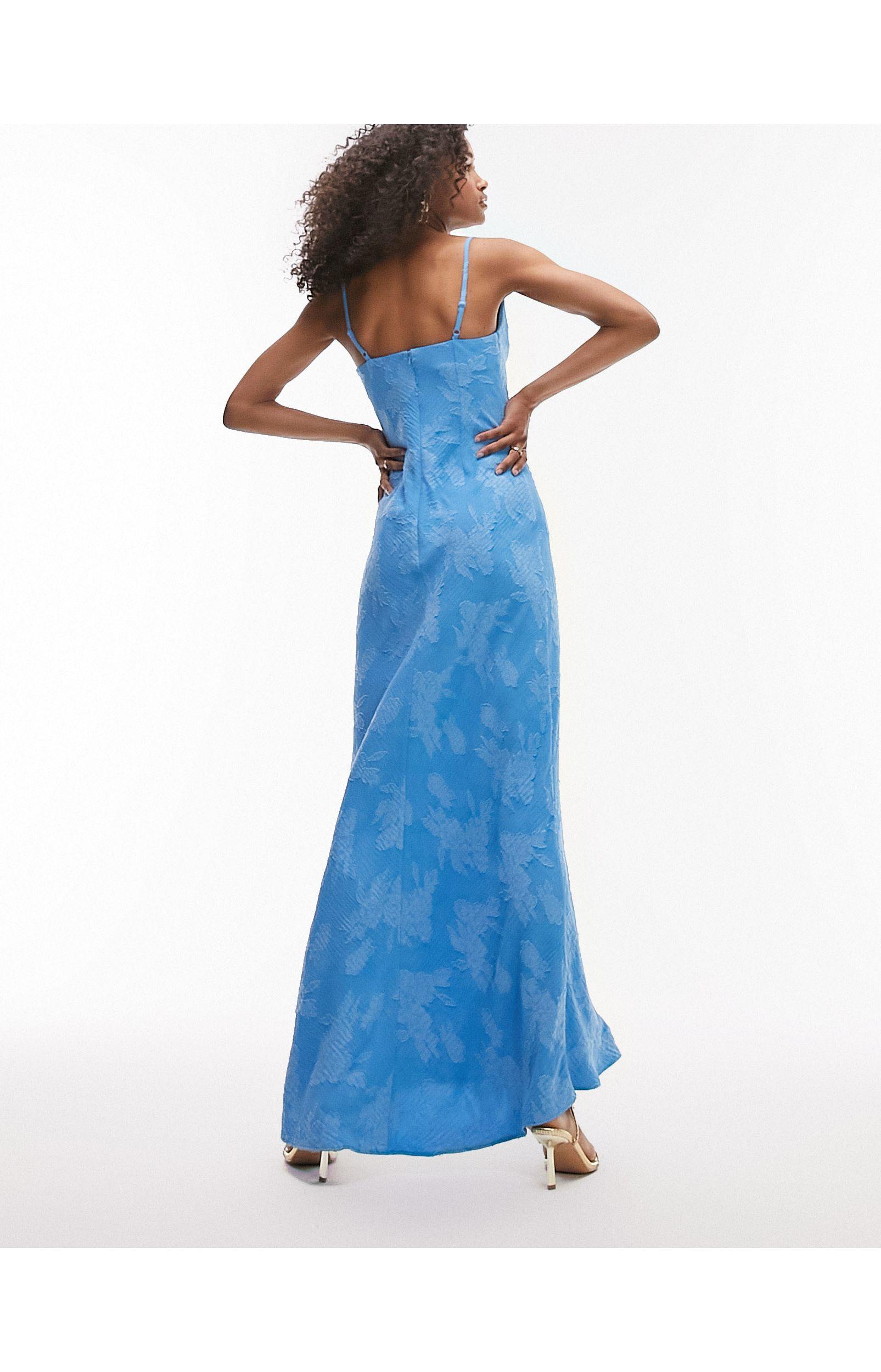 Topshop blue maxi hot sale dress