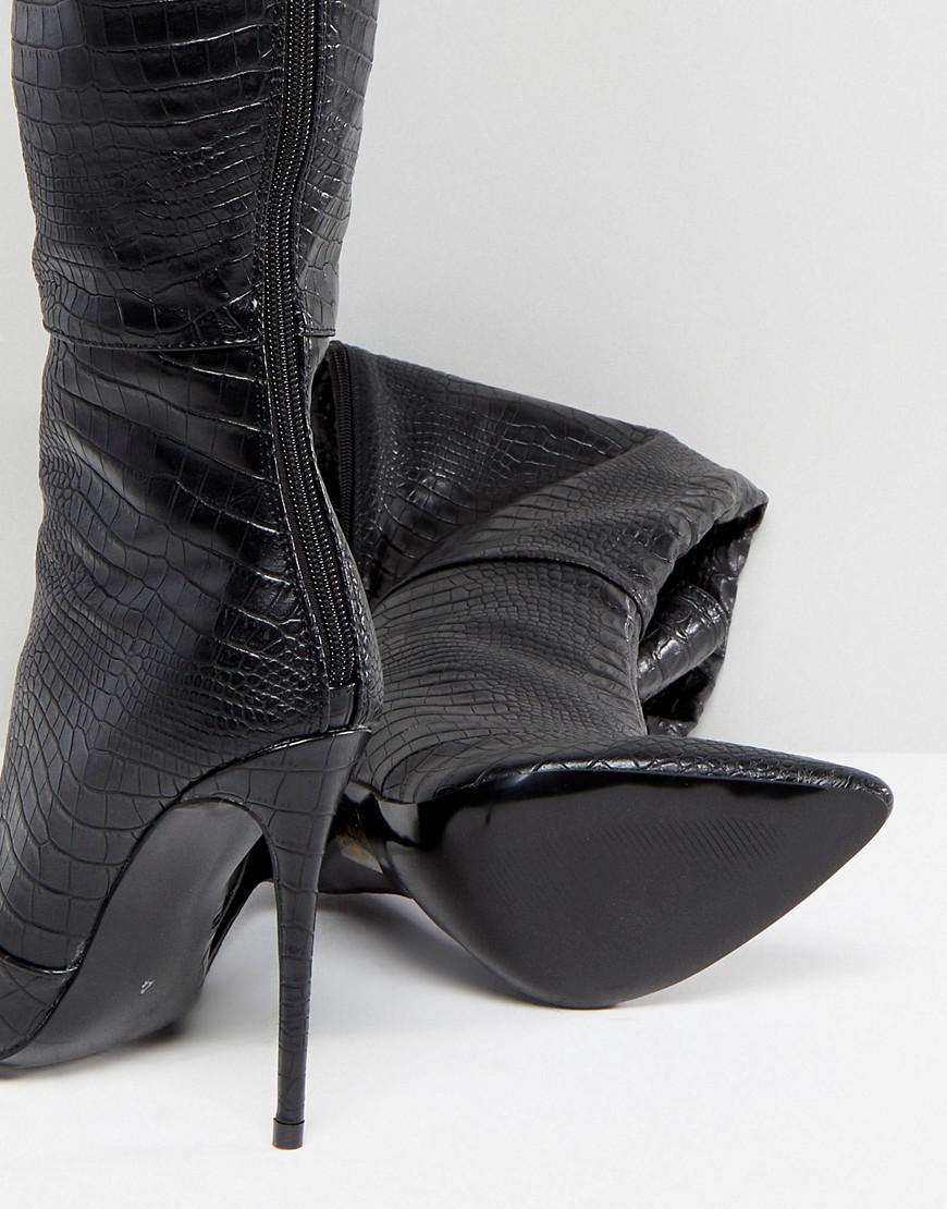 pretty little thing over the knee boots