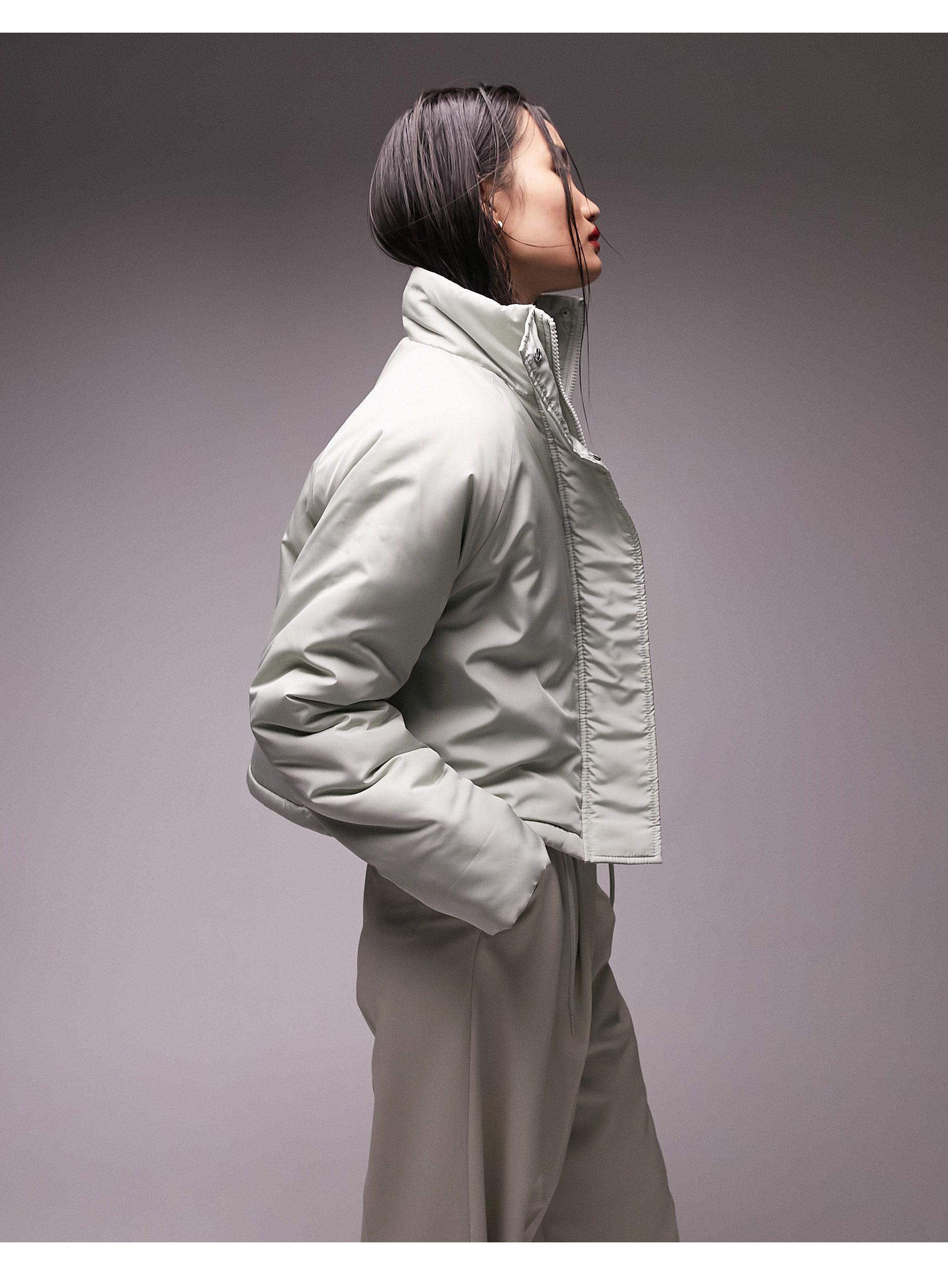 TOPSHOP Funnel Neck Puffer Jacket in 