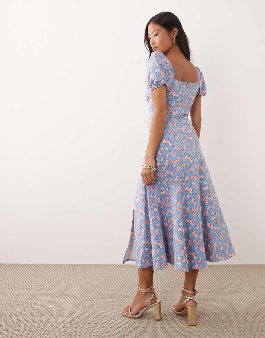 orange midi slip dress Marine Layer Gabrielle Slip Dress