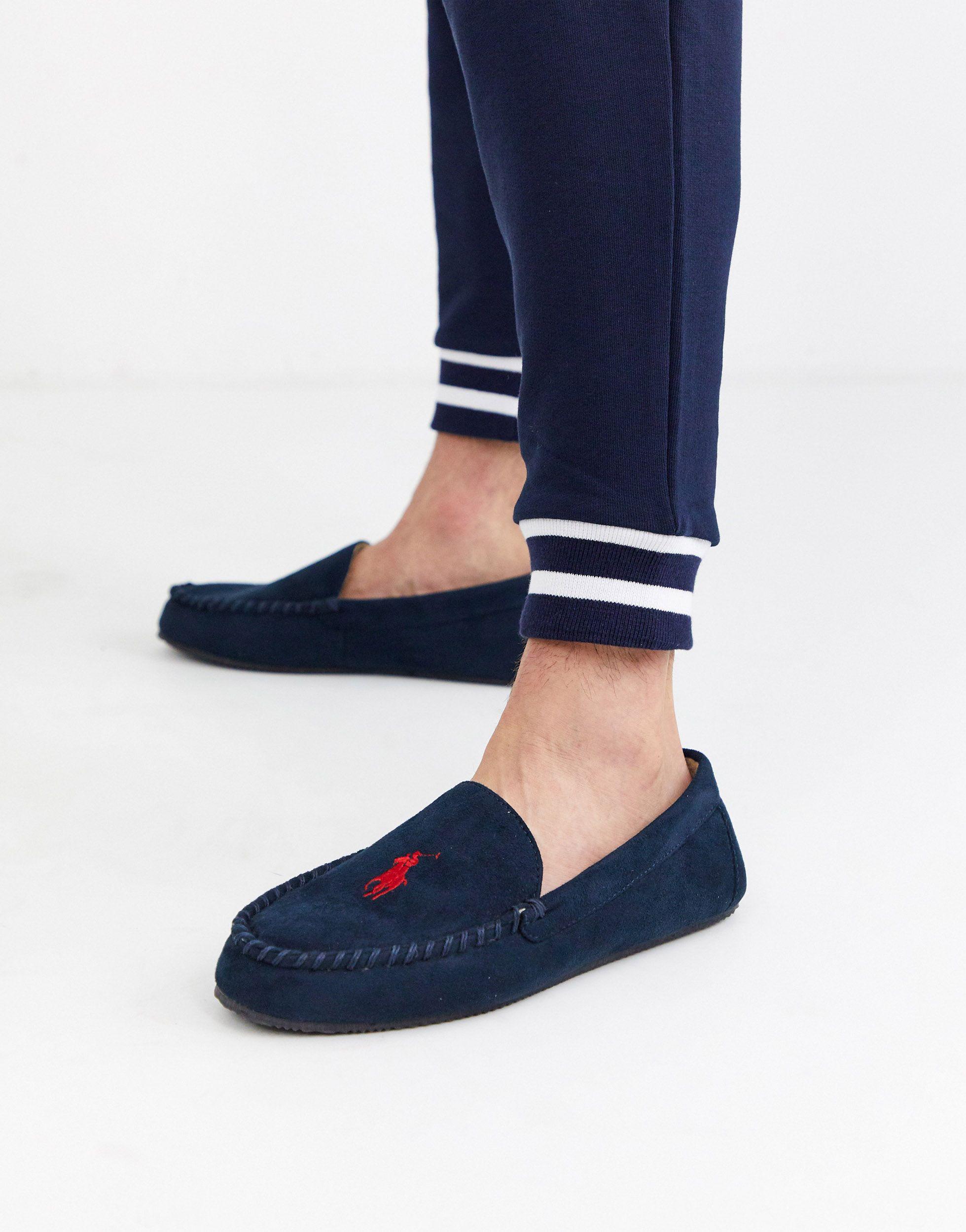 Ralph Lauren Mens Navy Dezi Iv Moccasin Slippers in Blue for Men 