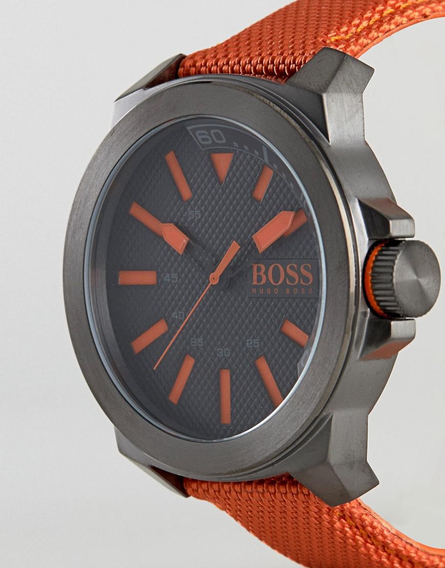 BOSS Orange By Hugo Boss New York Watch With Orange Strap for Men | Lyst