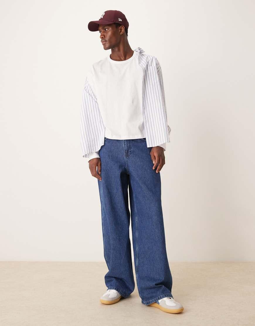 ASOS Relaxed Cropped Long Sleeve T-shirt in White for Men Lyst UK