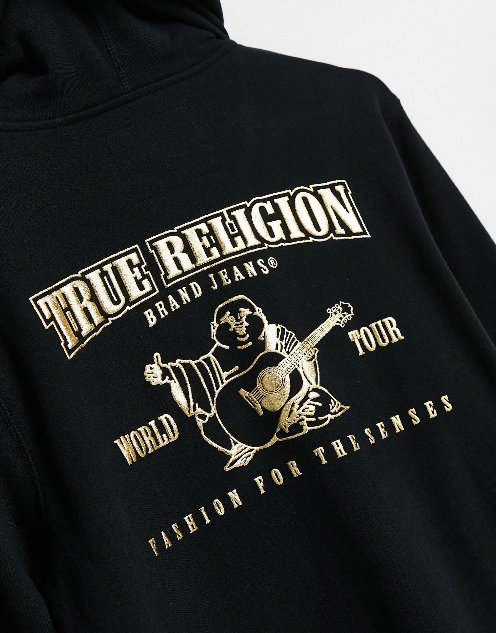 True Religion Cotton Hoodie in Black for Men | Lyst UK