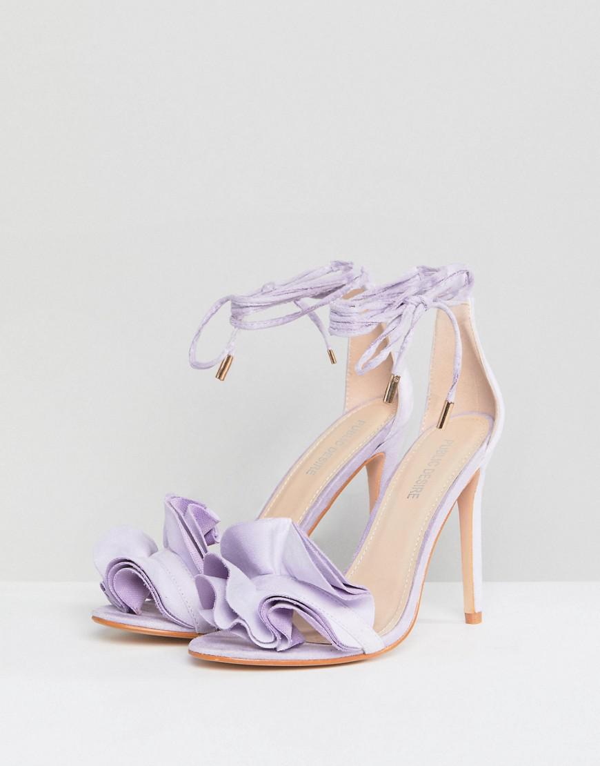 lavender sandals heels