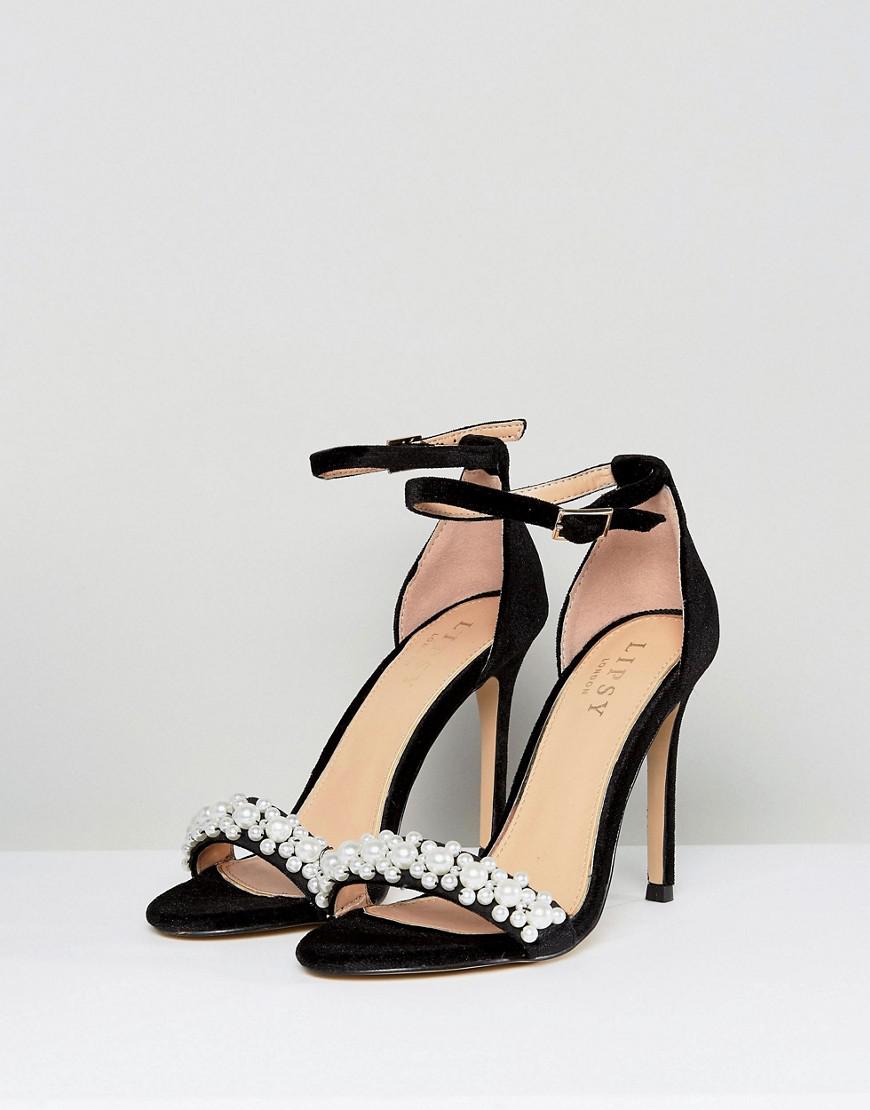 black two part heels