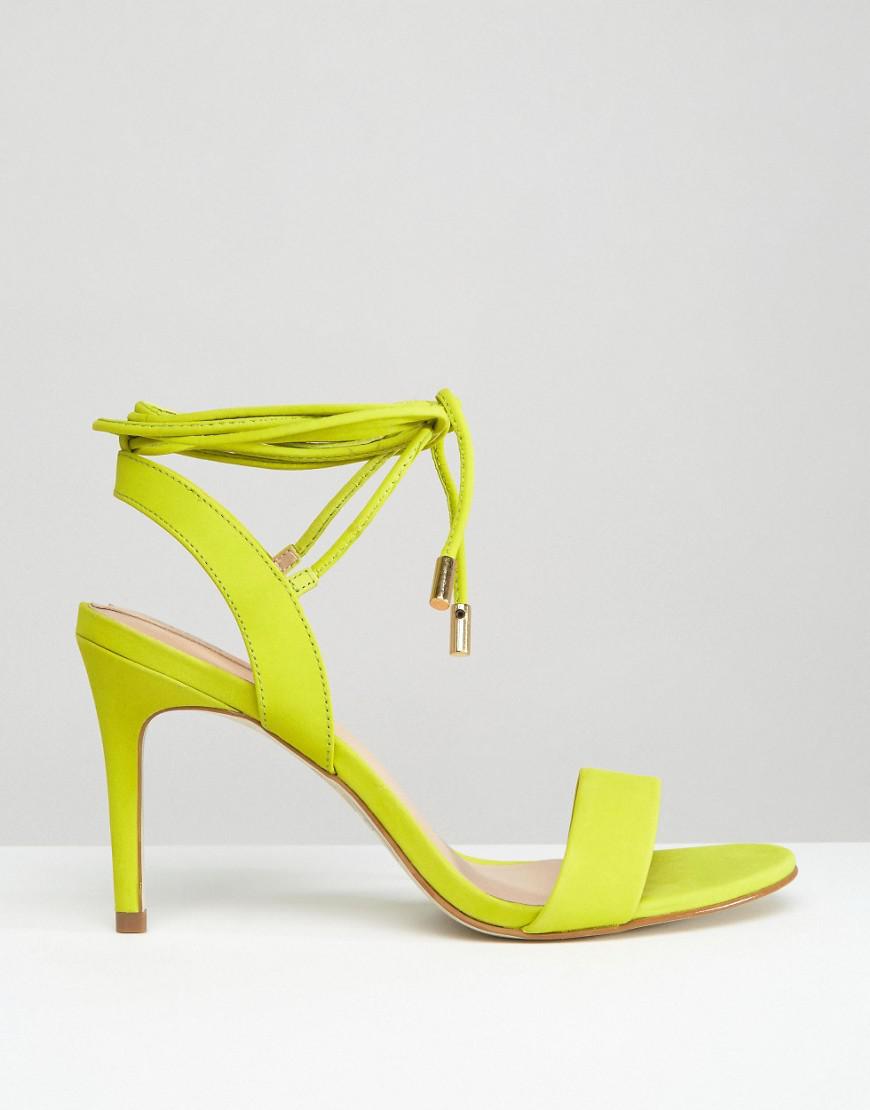 ALDO Marilyn Tie Up Heel in Yellow | Lyst