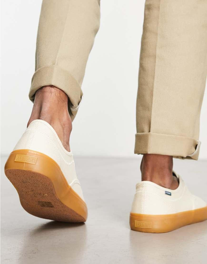 Gum Sole Asos White Plimsolls Element Canvas Sneakers With Gum