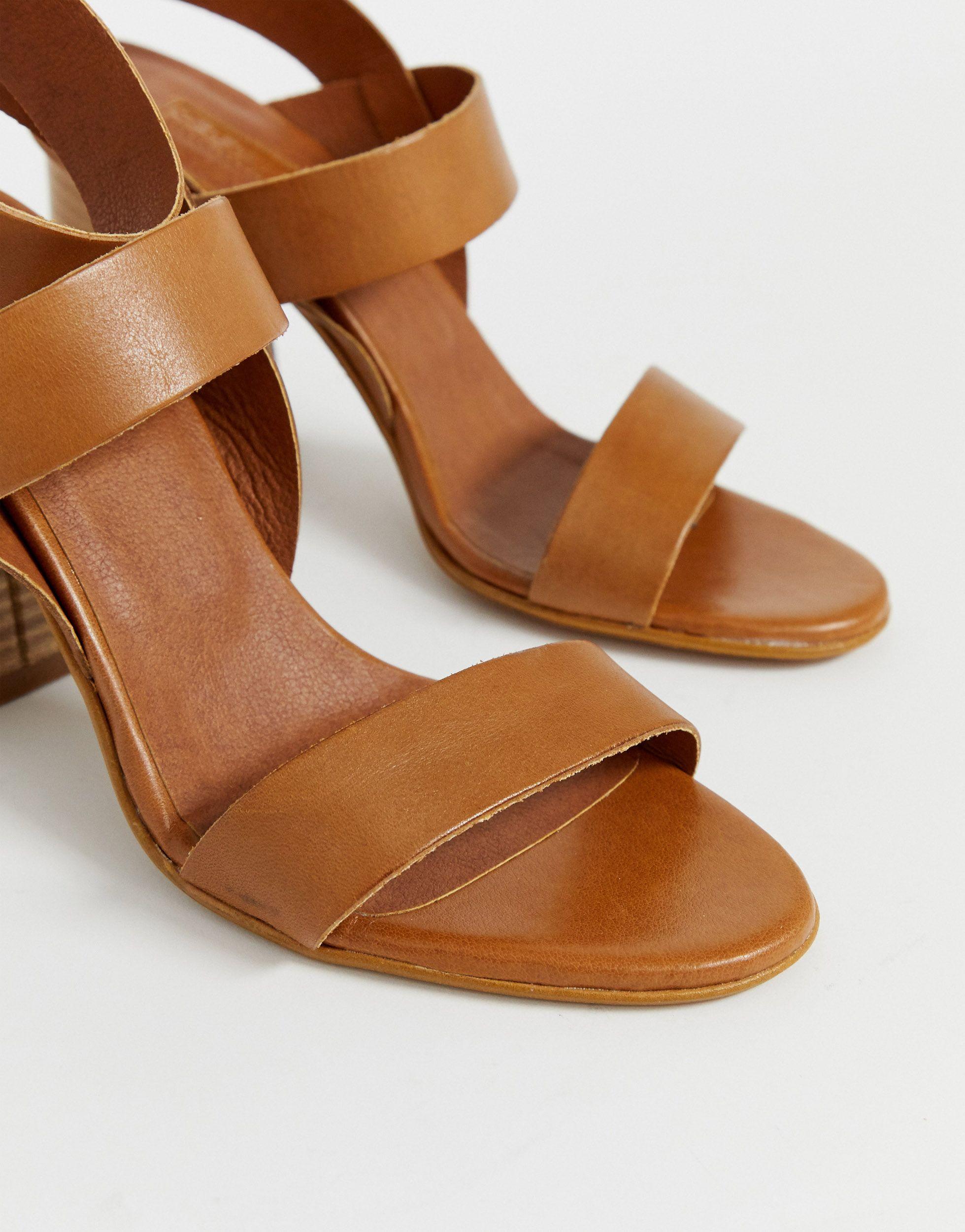 Office tan 2024 heeled sandals