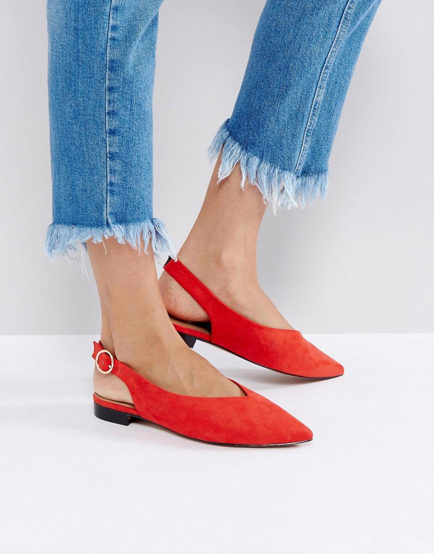 ASOS Loose Cannon Ballet Flats in Red Lyst