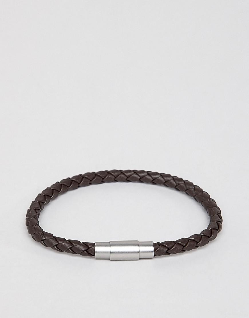 hugo boss plaited leather bracelet