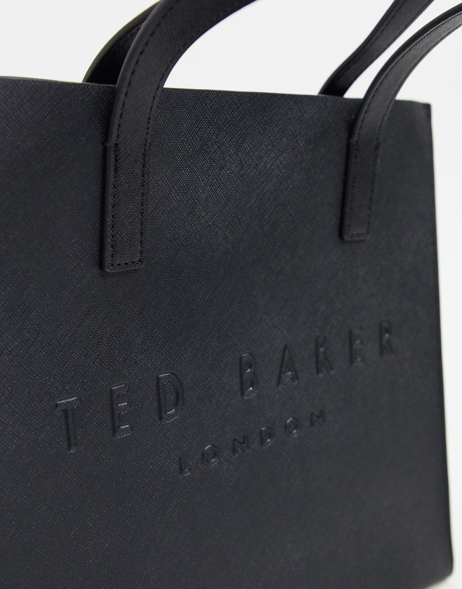 Ted Baker Icon Small Crosshatch Faux-leather Shopper in Black - Save 49% |  Lyst