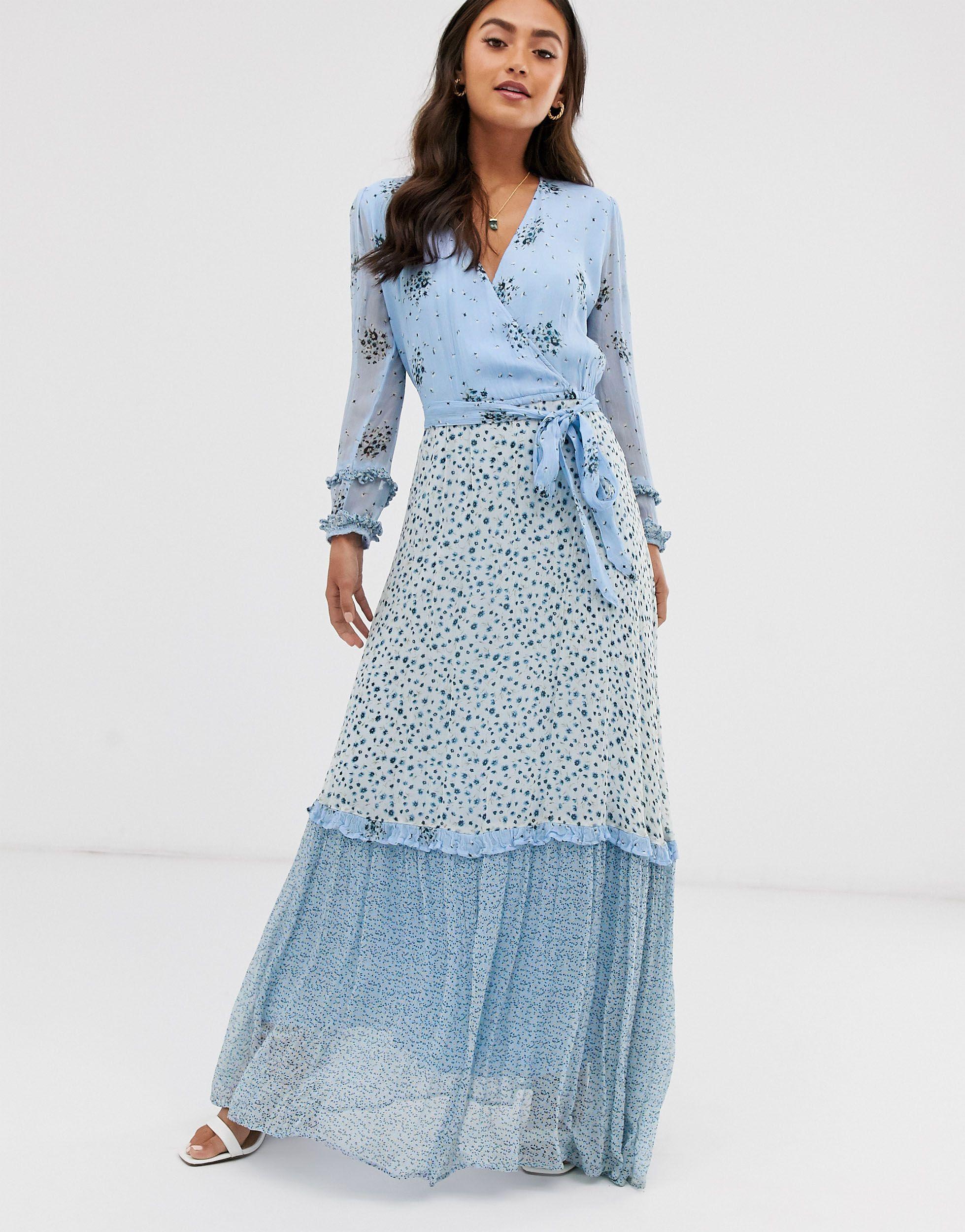 Avery - Vestito lungoGhost in Materiale sintetico di colore Blu | Lyst
