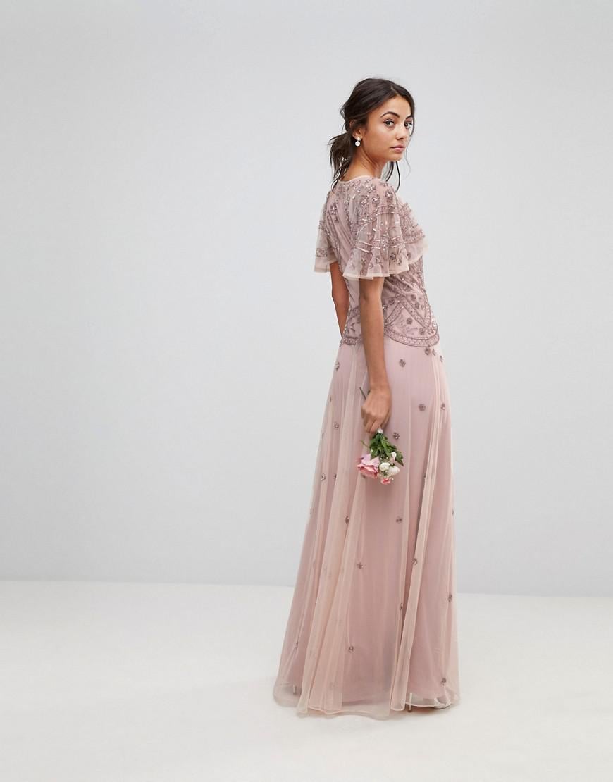Lyst - ASOS Asos Design Tall Bridesmaid Iridescent ...