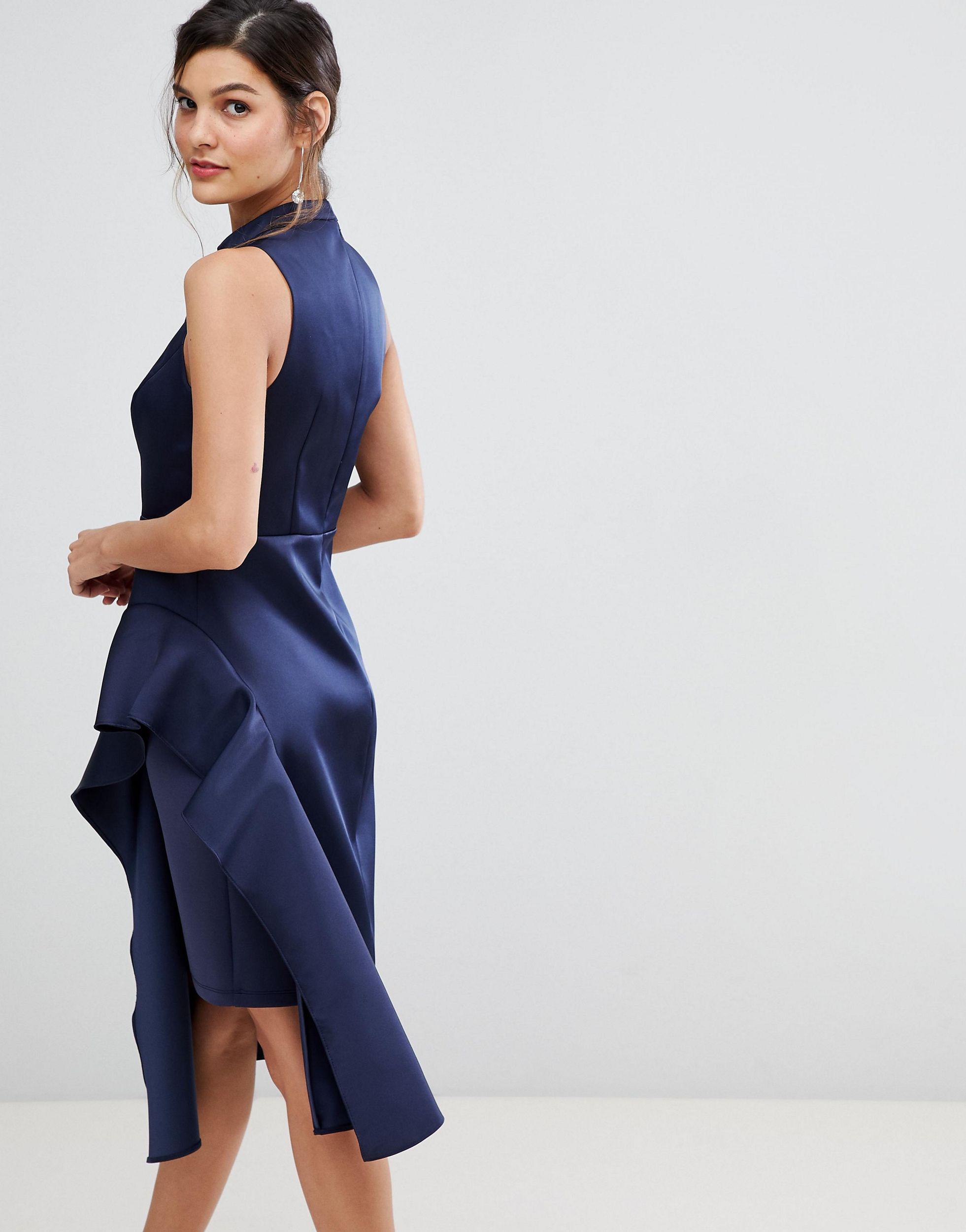 coast carlotta midi dress navy