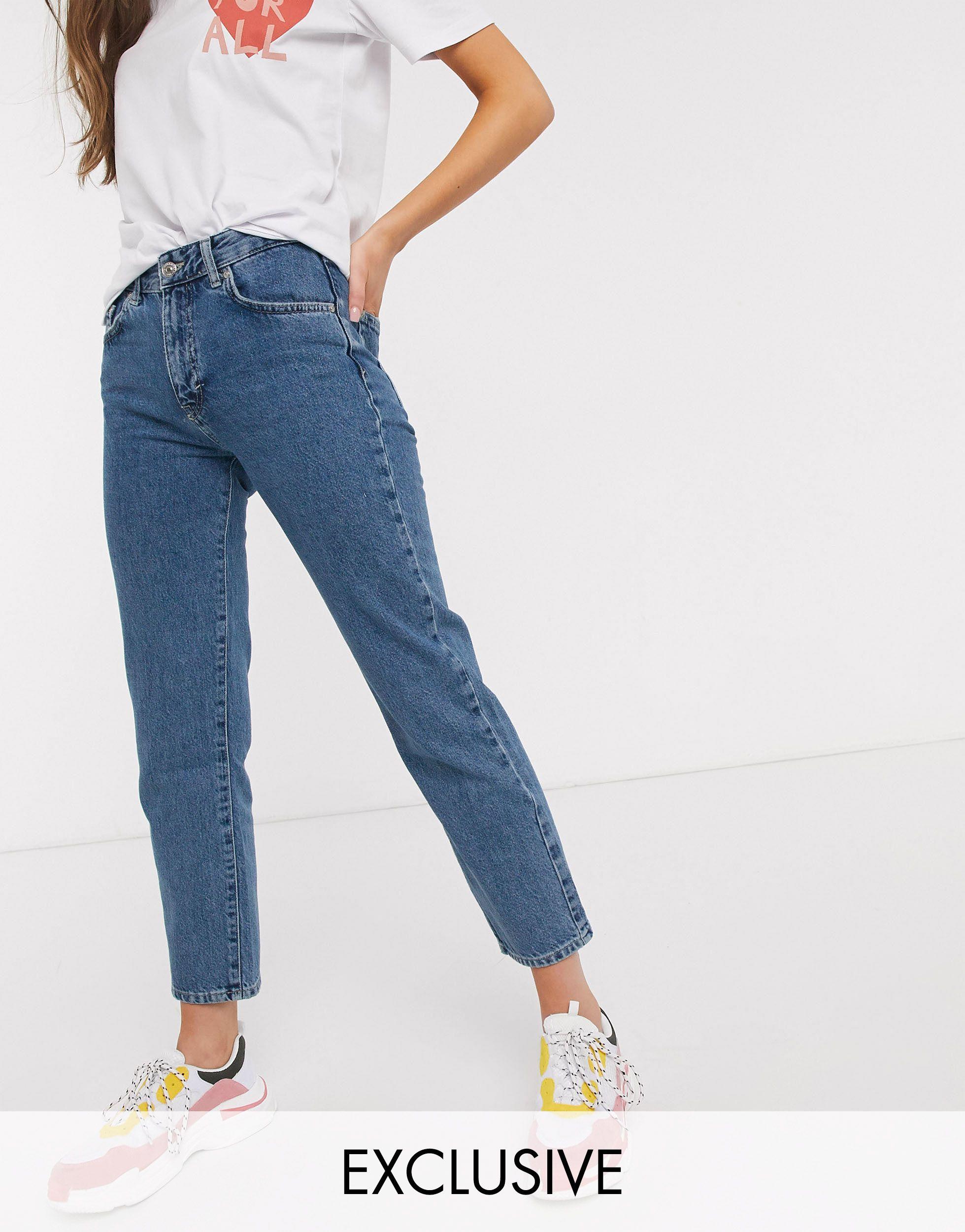 Pull&Bear Regular Mom Jeans in Blue Lyst