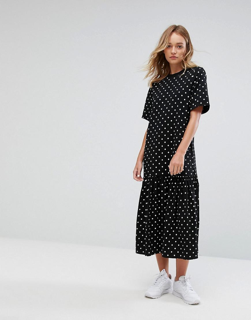 polka dot t shirt dress