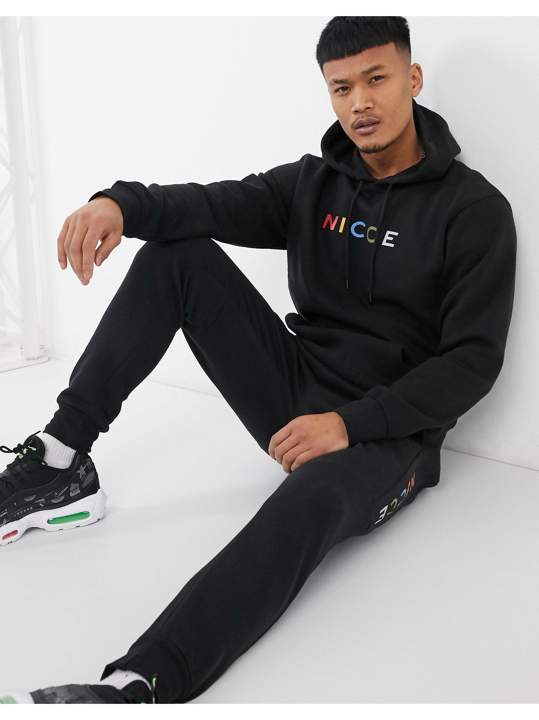 Nicce London Cotton Denver Hoodie With Multi Colour Logo in Black for Men |  Lyst