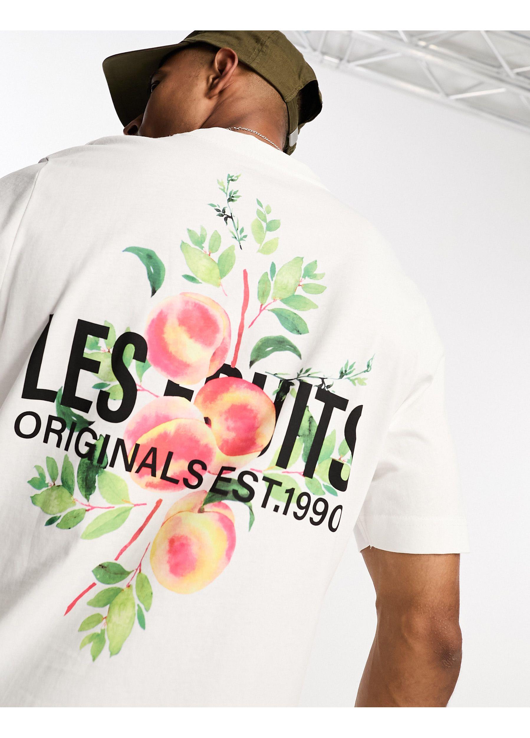 Jack & Jones Originals Oversized T-shirt With Les Fruits Back Print in  White for Men | Lyst